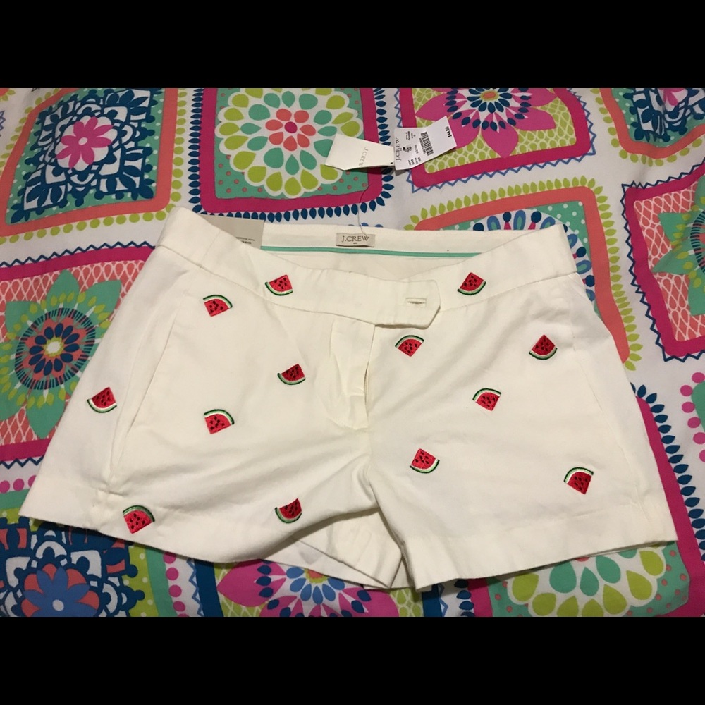 j crew watermelon chino shorts🍉
